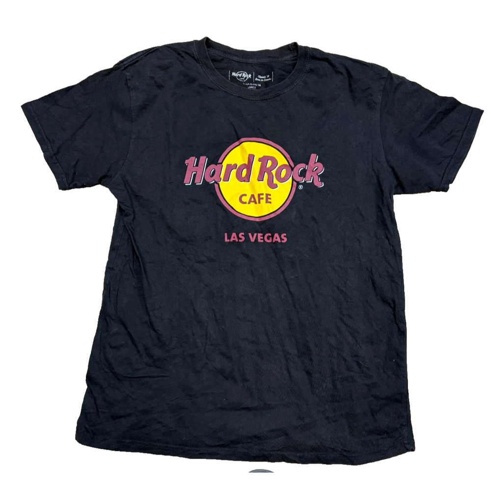 VTG Hard Rock Cafe 'The Original Tee' Las Vegas Edition Black T-Shirt Lg